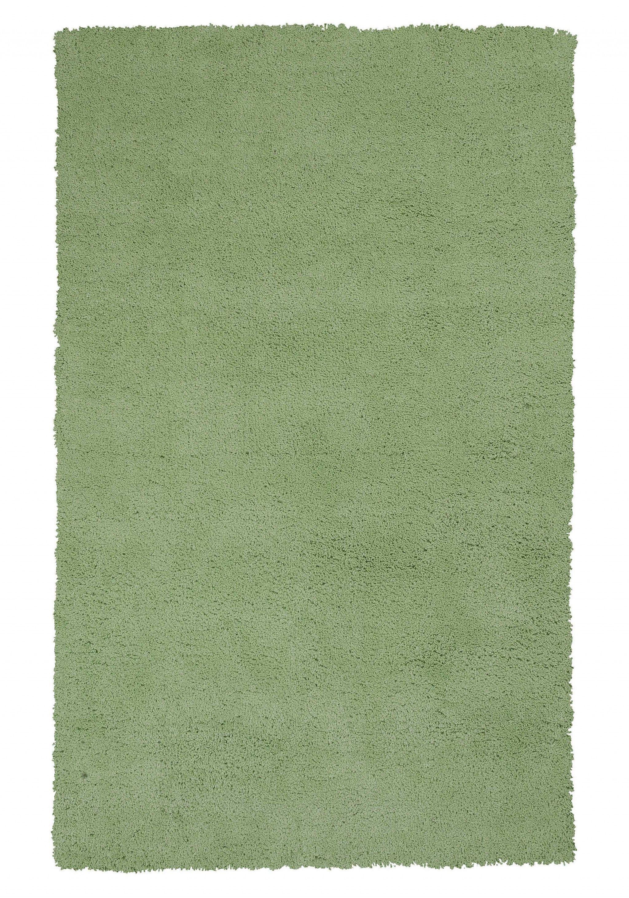 5'X7' Spearmint Green Indoor Shag Rug