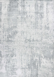 3'X5' Dew Grey Hand Loomed Abstract Brushstroke Indoor Area Rug