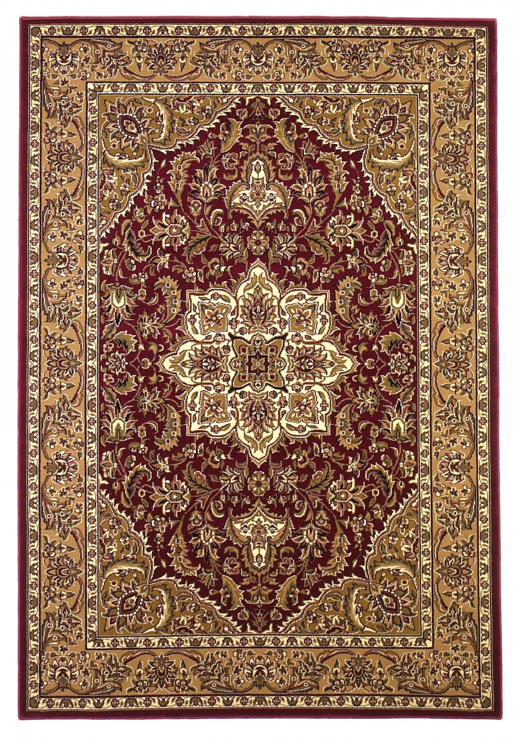 2' X 3' Polypropylene Red Or Beige Accent Rug