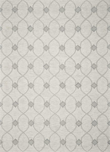 2'X4' Ivory Hand Tufted Ogee Indoor Accent Rug