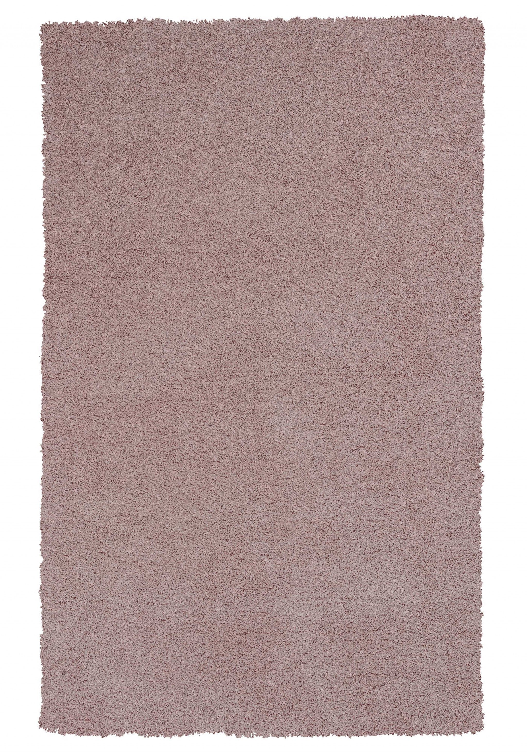 2' X 4' Polyester Rose Pink Area Rug