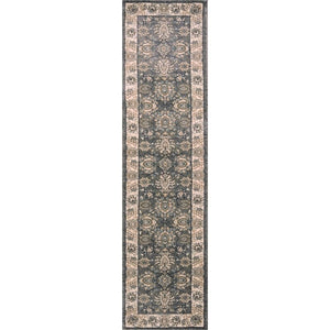 8' Grey Or Ivory Polypropylene Runner Rug