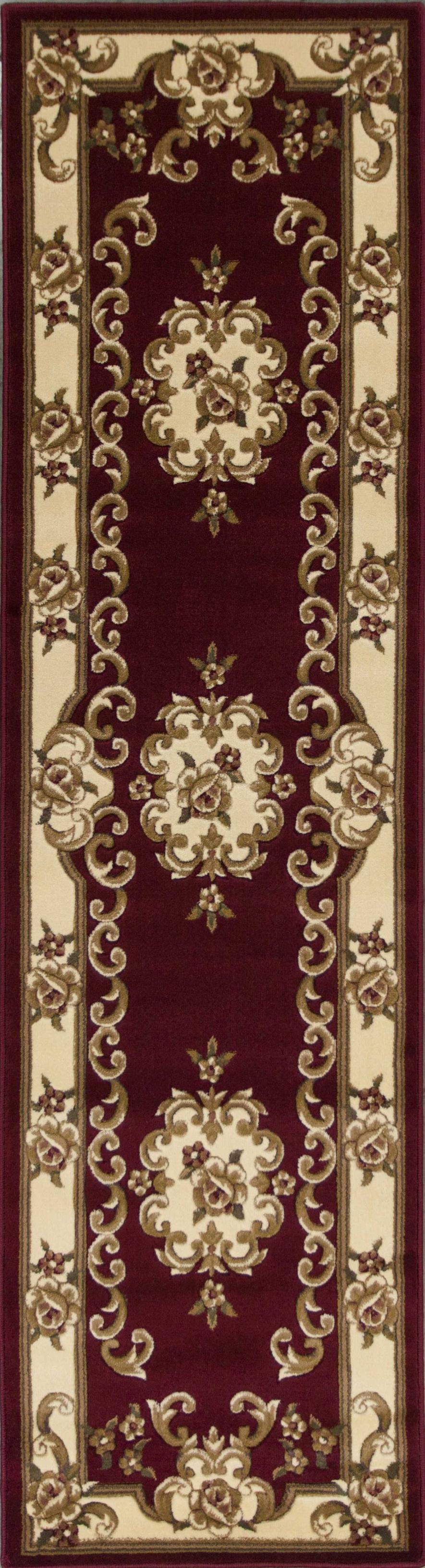 2' X 8' Red Or Ivory Medallion Runner Rug - 99fab 