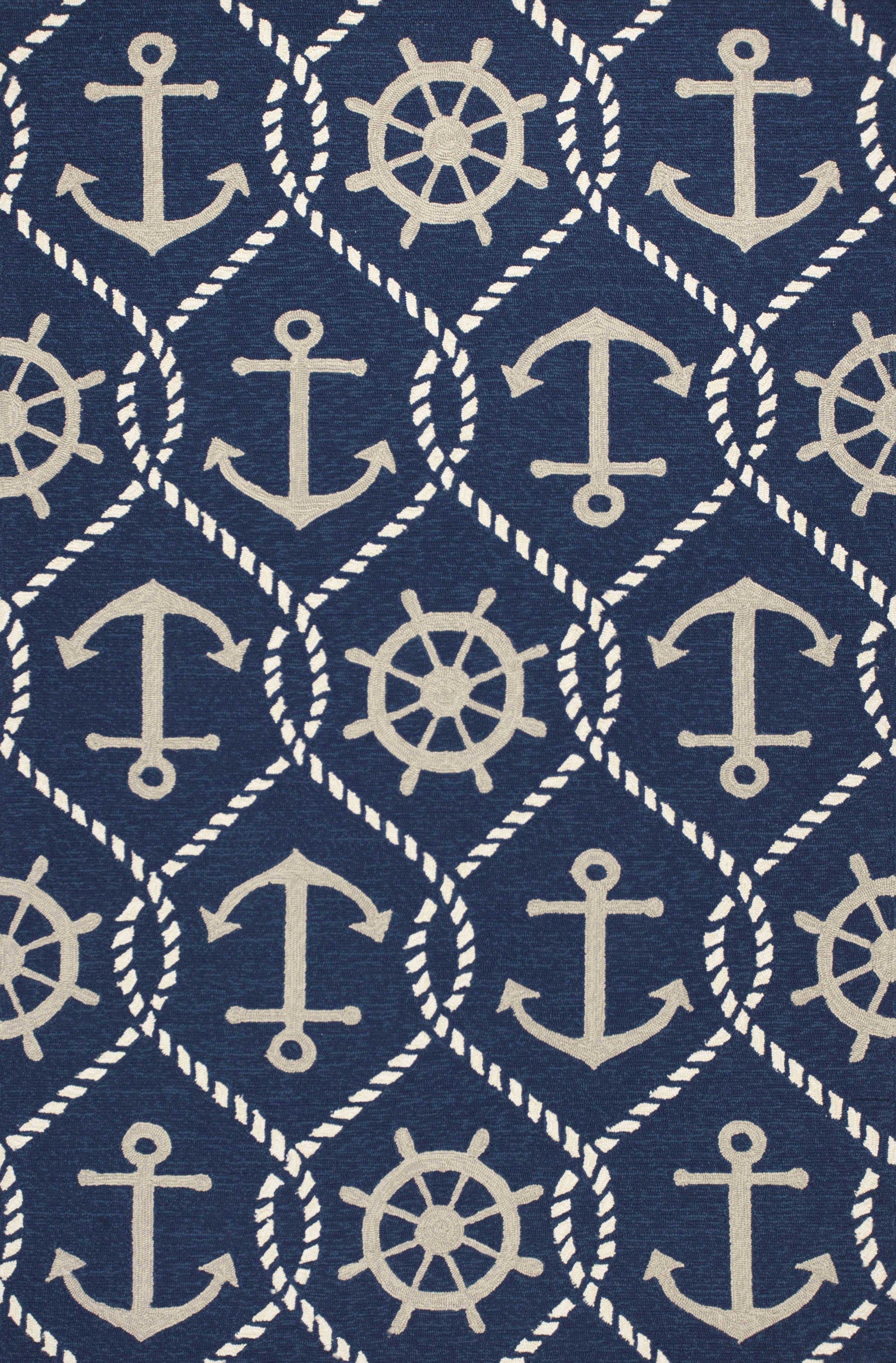 3' X 5' Navy Marine Uv Treated Area Rug