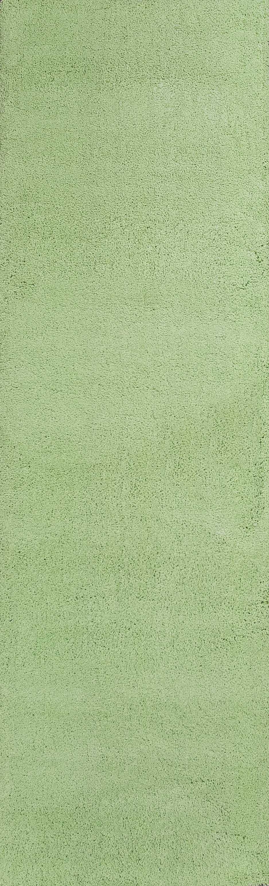 2' X 7' Spearmint Green Plain Runner  Rug