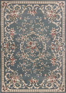 5'X8' Slate Blue Floral Indoor Area Rug