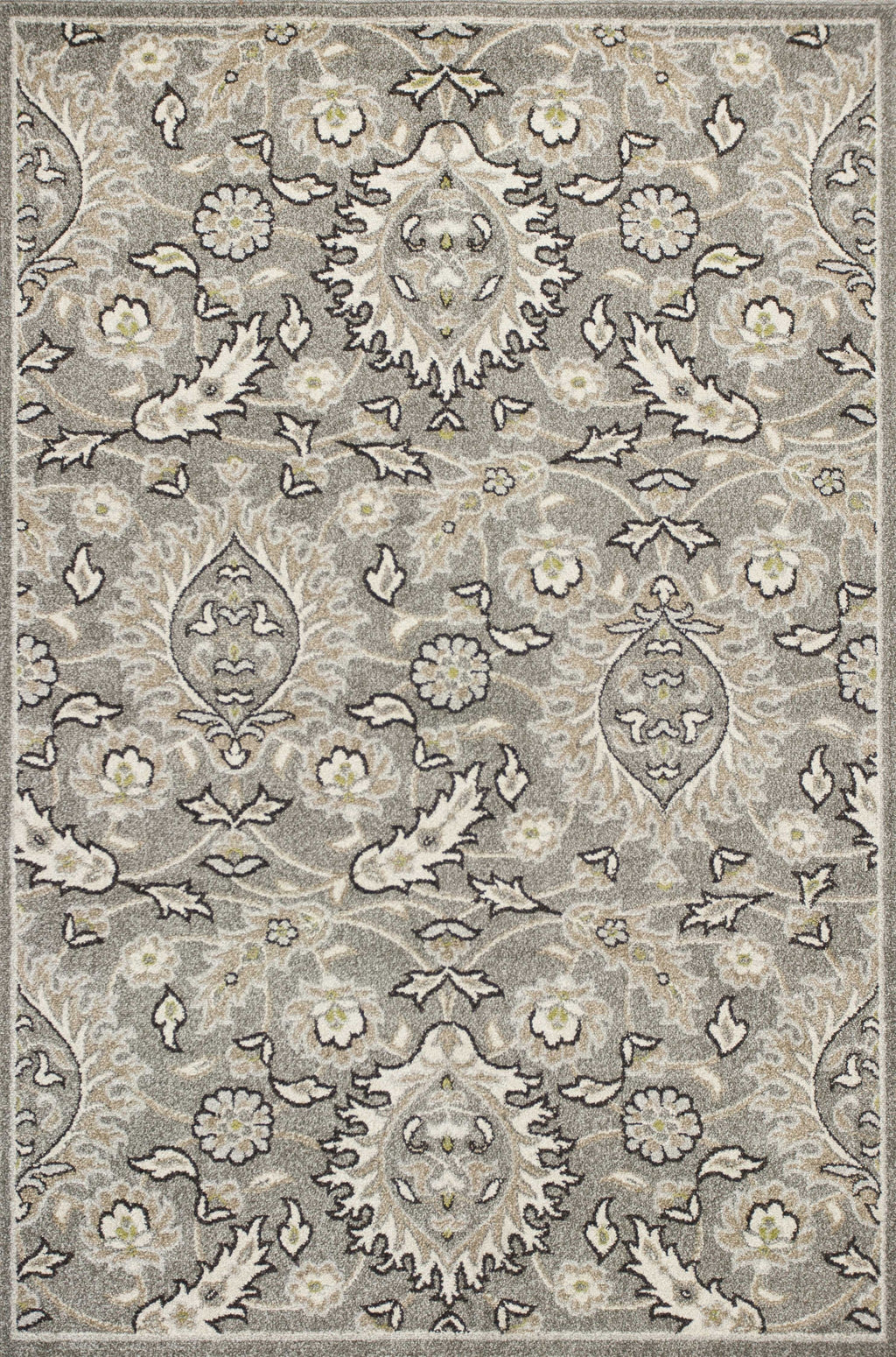 5' X 8' Grey Medallion Uv Treated Area Rug - 99fab 