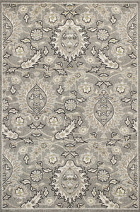 5' X 8' Grey Medallion Uv Treated Area Rug