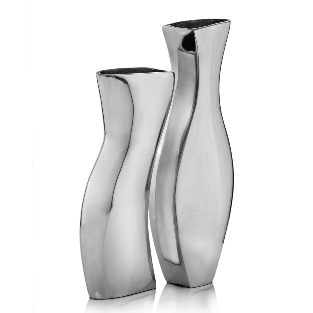 Buffed Adjoining Set Of 2 Vases - 99fab 