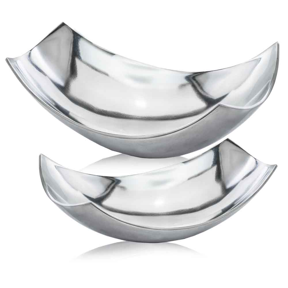 Silver Buffed Small Scoop Bowl - 99fab 