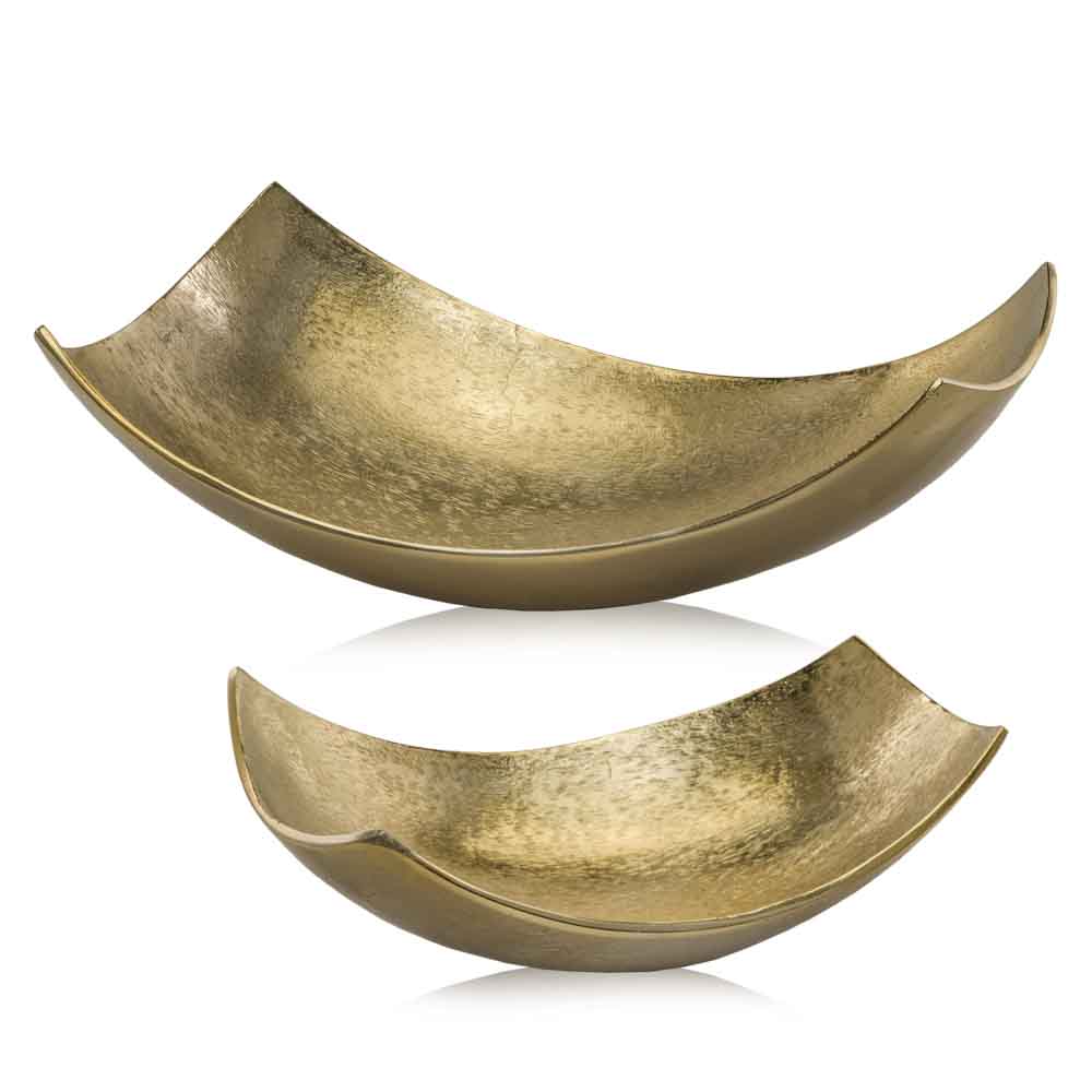 Brushed Gold Large Scoop Bowl - 99fab 