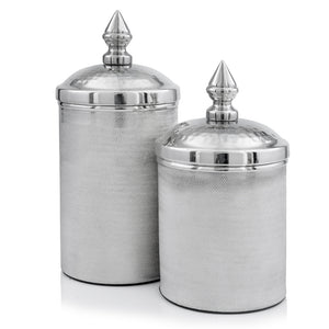 Silver Set Of 2 Canisters