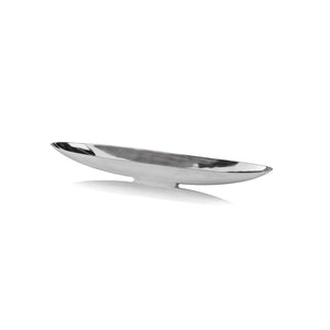 32" Contempo Shiny Silver Long Boat Tray