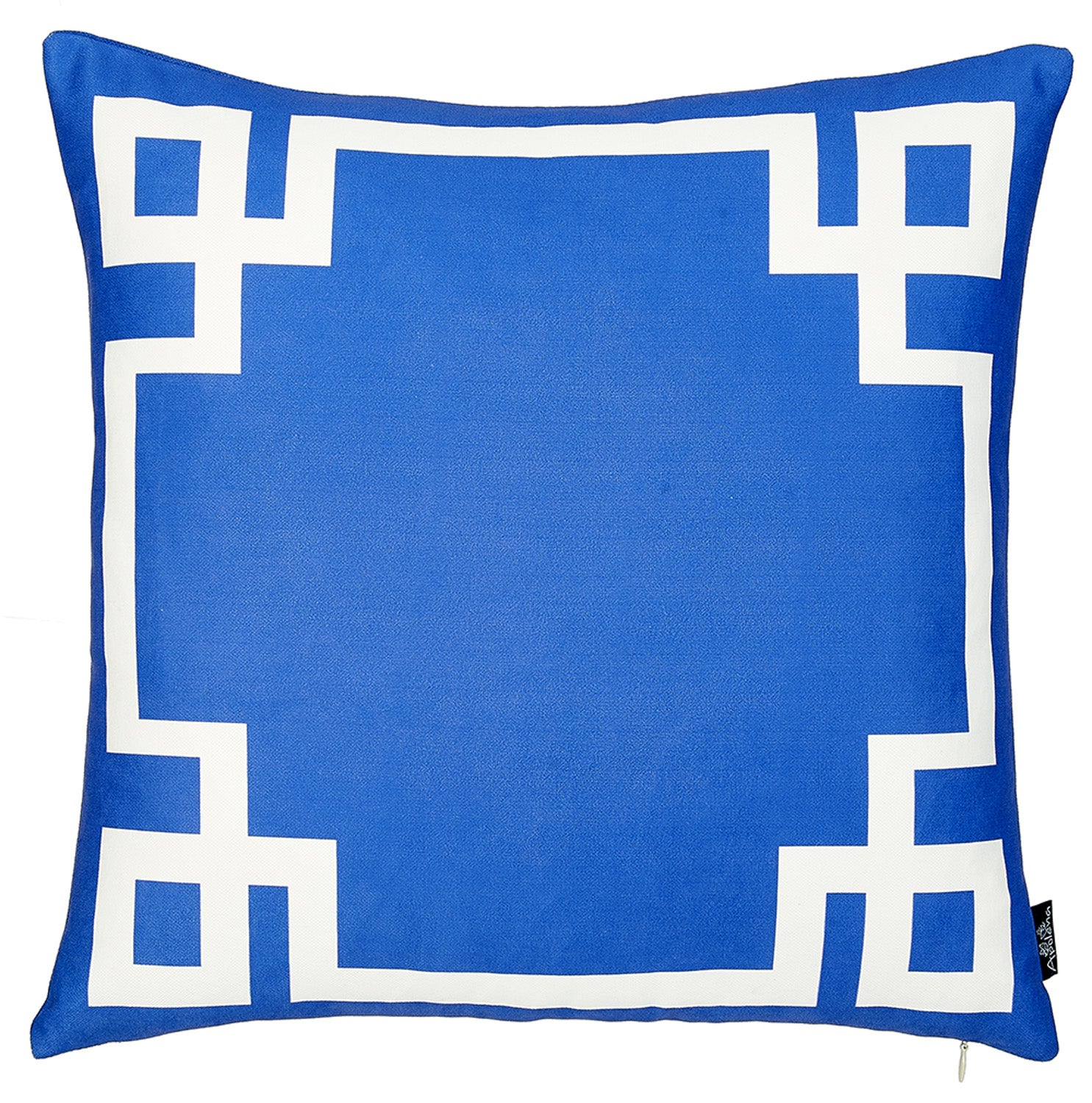 Nautical Blue And White Geometric Decorative Throw Pillow Cover