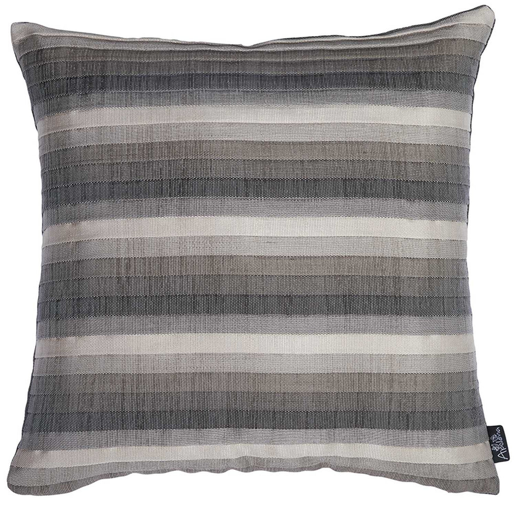 Gray Taupe And White Stripe Decorative Throw Pillow Cover - 99fab 