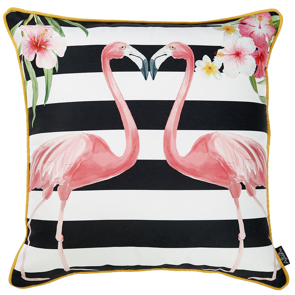 Black And White Flamingo Lovers Decorative Throw Pillow Cover - 99fab 