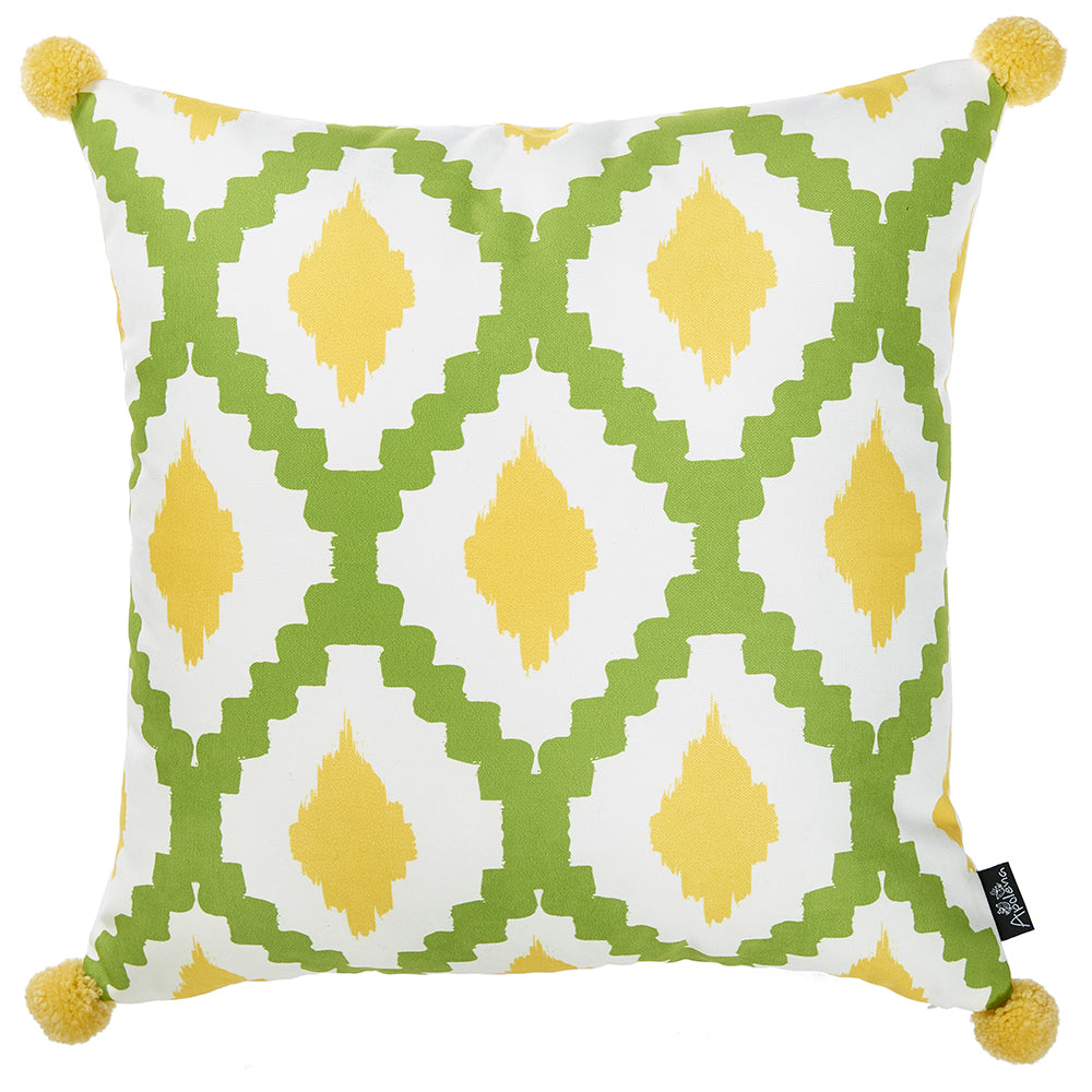 Lemon And Lime Geo Decorative Throw Pillow Cover - 99fab 