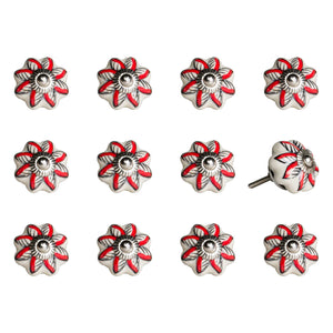 1.5" X 1.5" X 1.5" Ceramic Metal Multicolor 12 Pack Knob