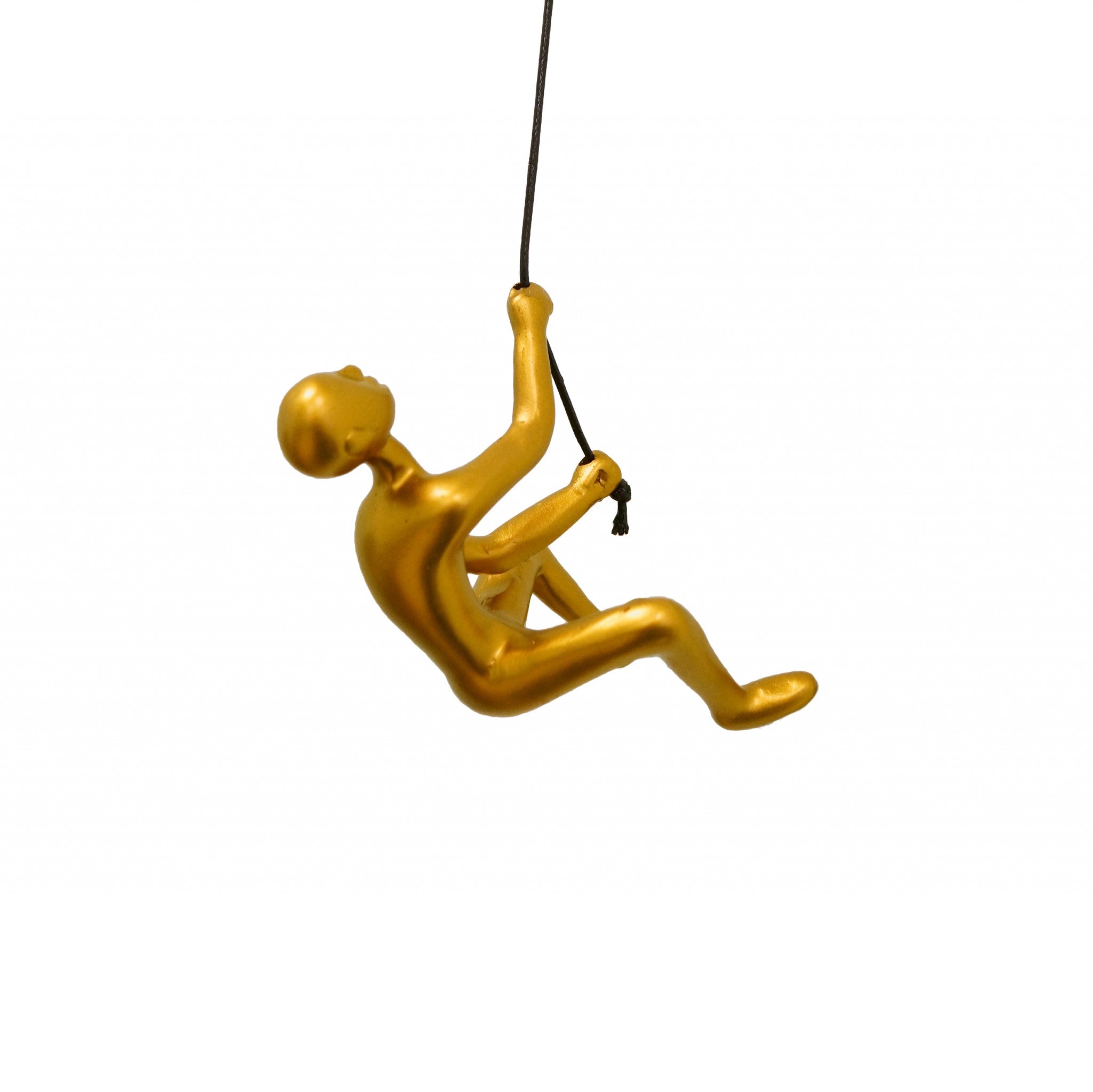 6" Gold Unique Climbing Man Wall Art