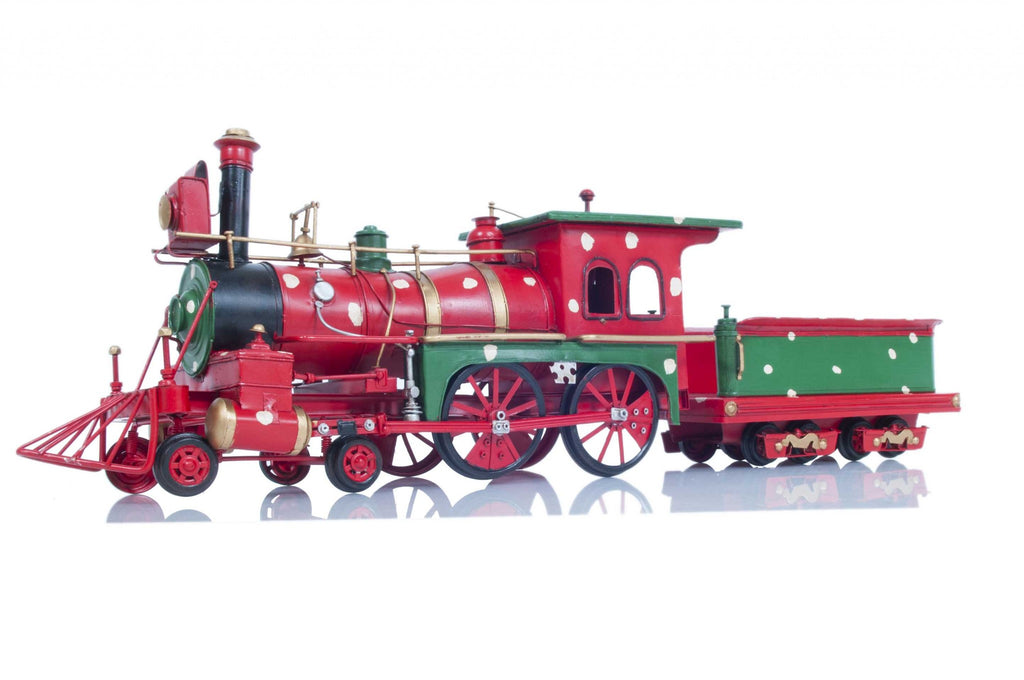 Handmade Tin Christmas Train Model - 99fab 