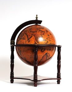 17" X 17" X 22" Red Globe Bar  4 Legged Stand