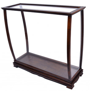 14" Silver And Clear Glass Standard Display Stand