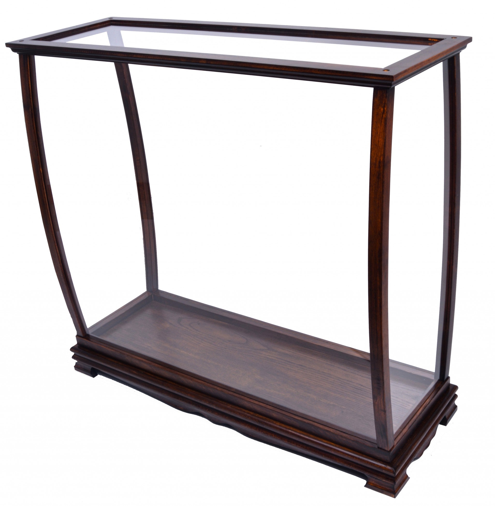 14" Silver And Clear Glass Standard Display Stand