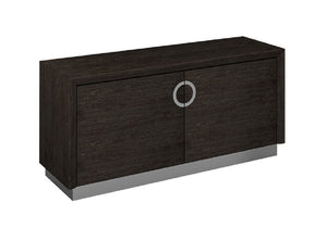 68" Gray And Dark Brown Standard Display Stand With One Drawer