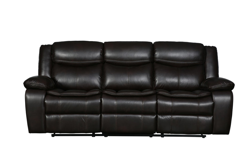 Espresso Brown Faux Leather Reclining Sectional Sofa - 99fab 