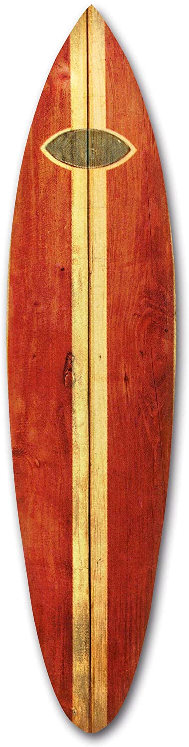 Walnut Manufactured Wood Surfing Wall Decor