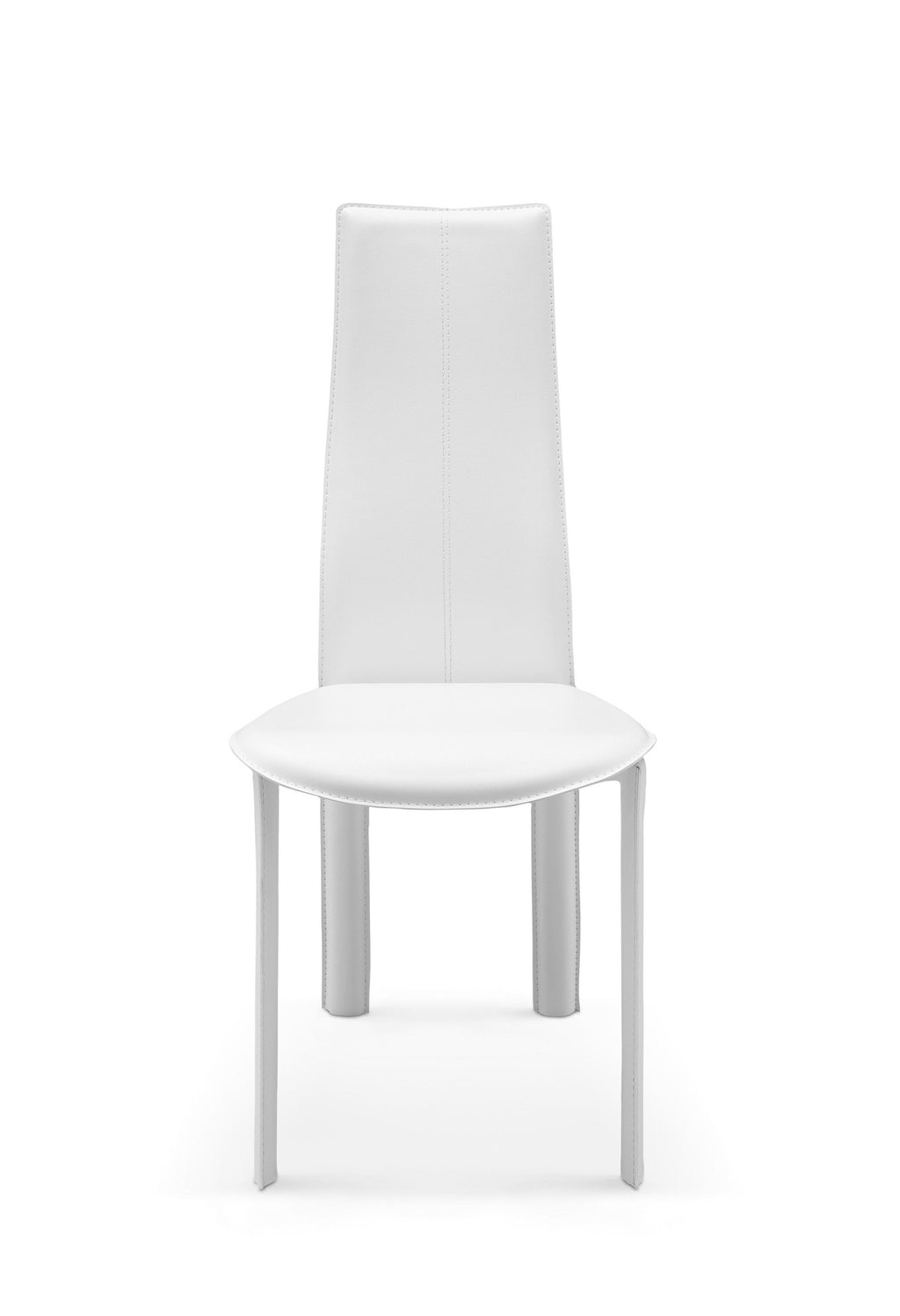 Set Of 4 Modern Dining White Faux Leather Dining Chairs - 99fab 