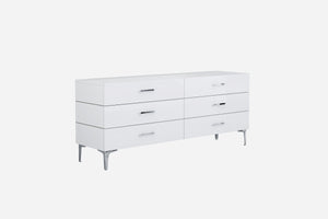 73 X 20 X 30 White Stainless Steel Double Dresser Extension