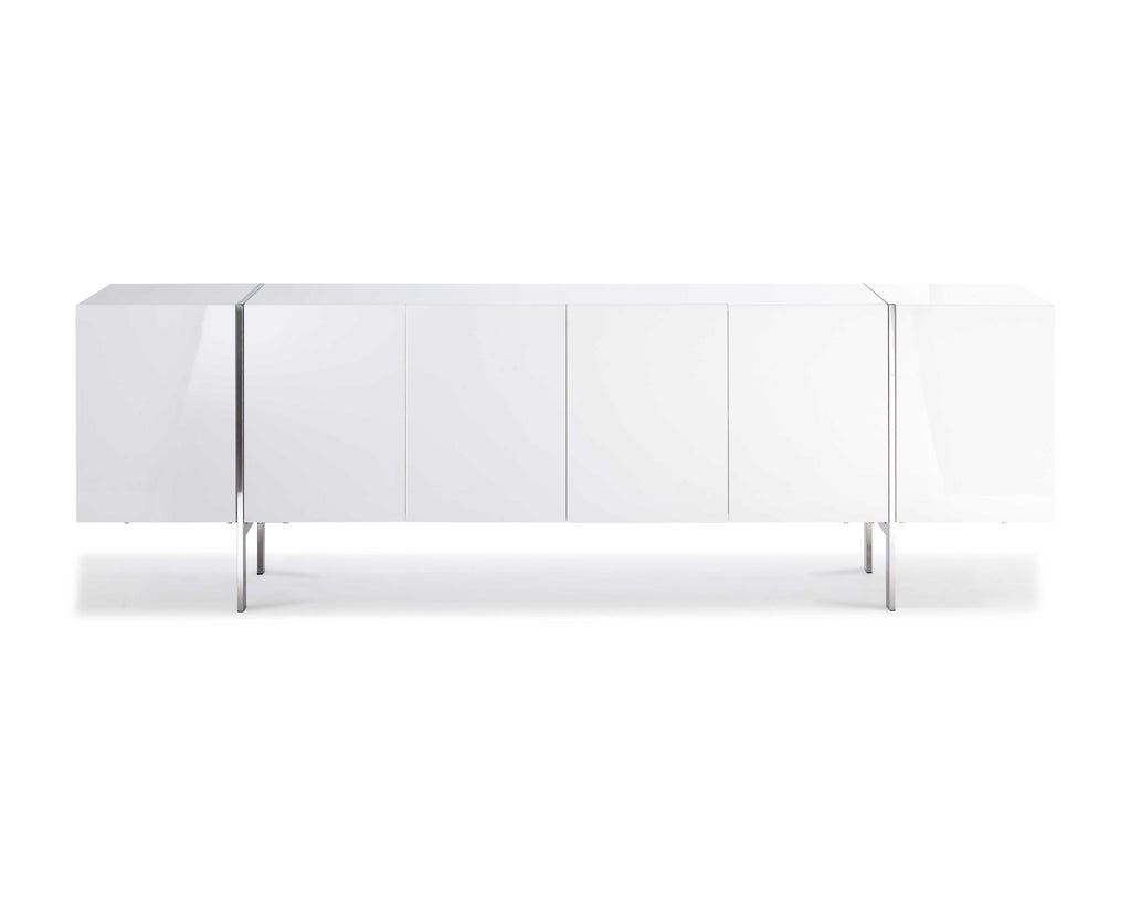 95 X 17 X 30 White Stainless Steel Buffet - 99fab 