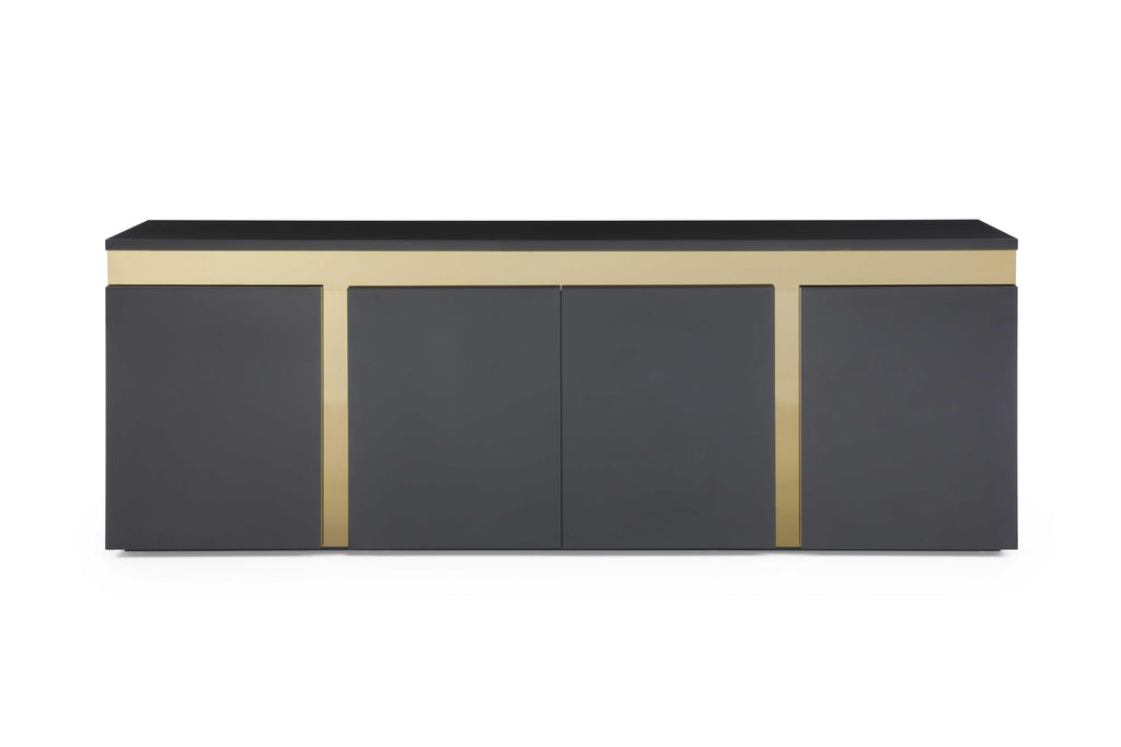 94 X 18 X 35 Black Stainless Steel Buffet - 99fab 