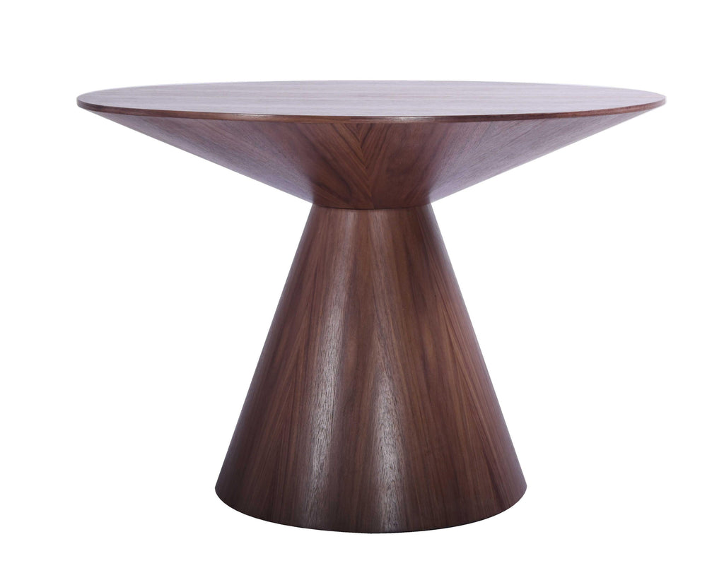 47 X 47 X 30 Walnut Veneer Round Dining Table - 99fab 