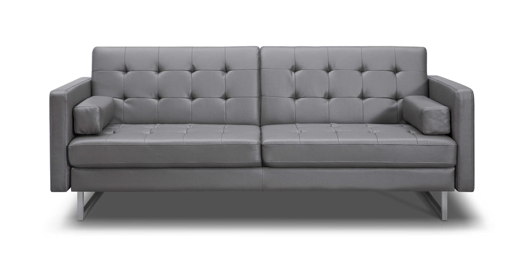 80 X 45 X 13 Gray Sofa Bed with Stainless Steel Legs - 99fab 