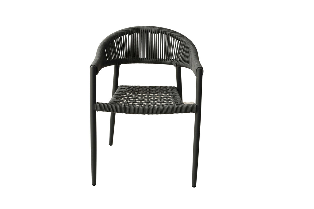 Set Of 4 Gray Open Weave Patio Arm Chairs - 99fab 