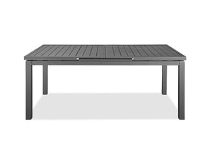 71 X 43 X 30 Gray Aluminum Extendable Dining Table