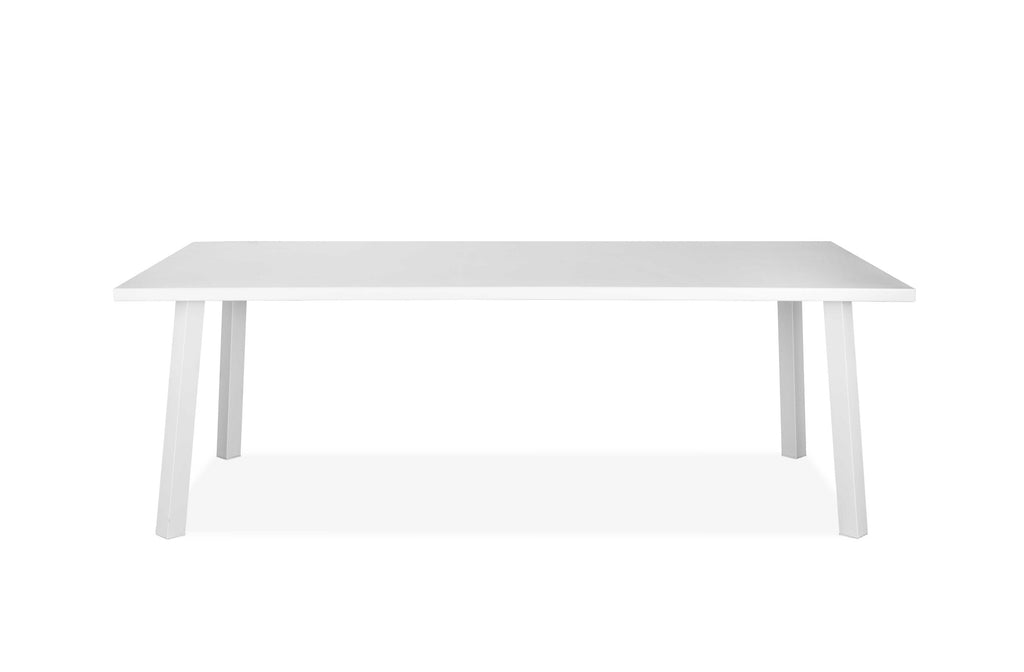 87 X 39 X 29 White Aluminum Dining Table - 99fab 