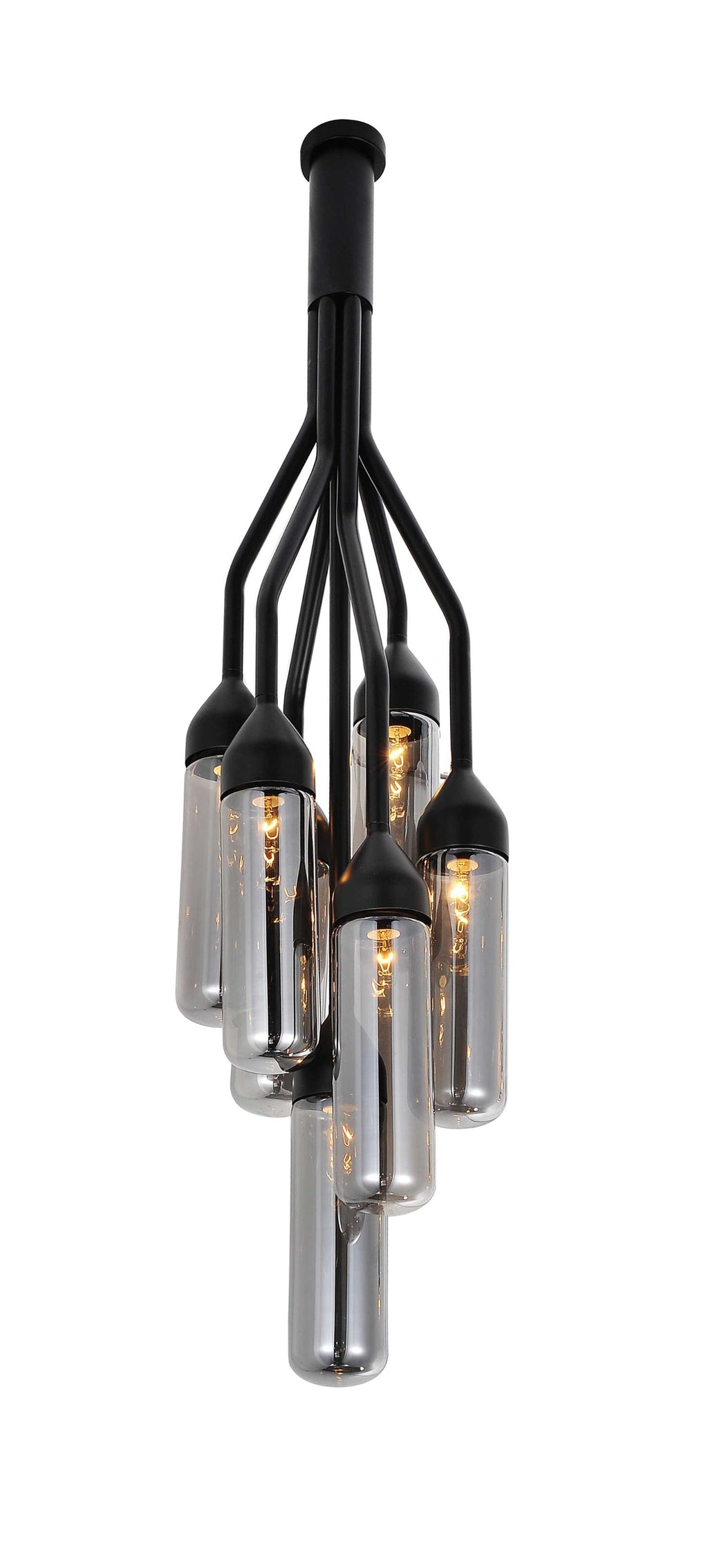 10.5 X 10.5 X 48 Black Carbon Steel Pendant Lamp - 99fab 