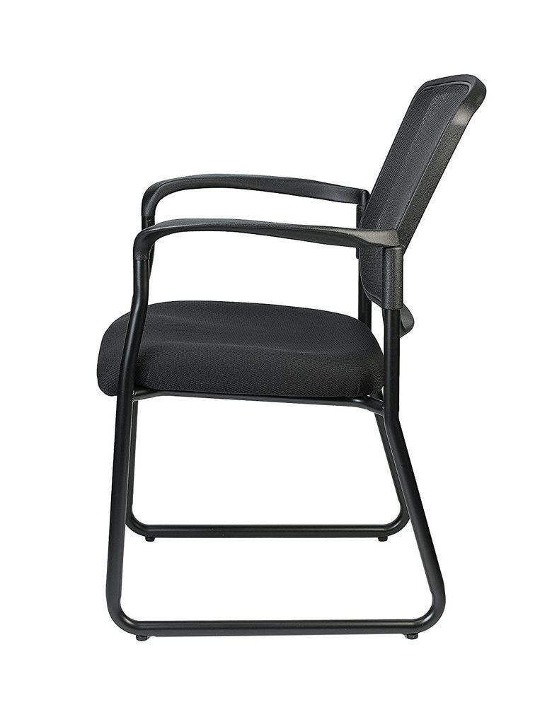 Black Fabric Seat Swivel Adjustable Task Chair Mesh Back Plastic Frame - 99fab 