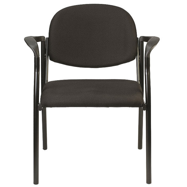 Set Of Two Black Fabric Seat Swivel Adjustable Task Chair Fabric Back Steel Frame