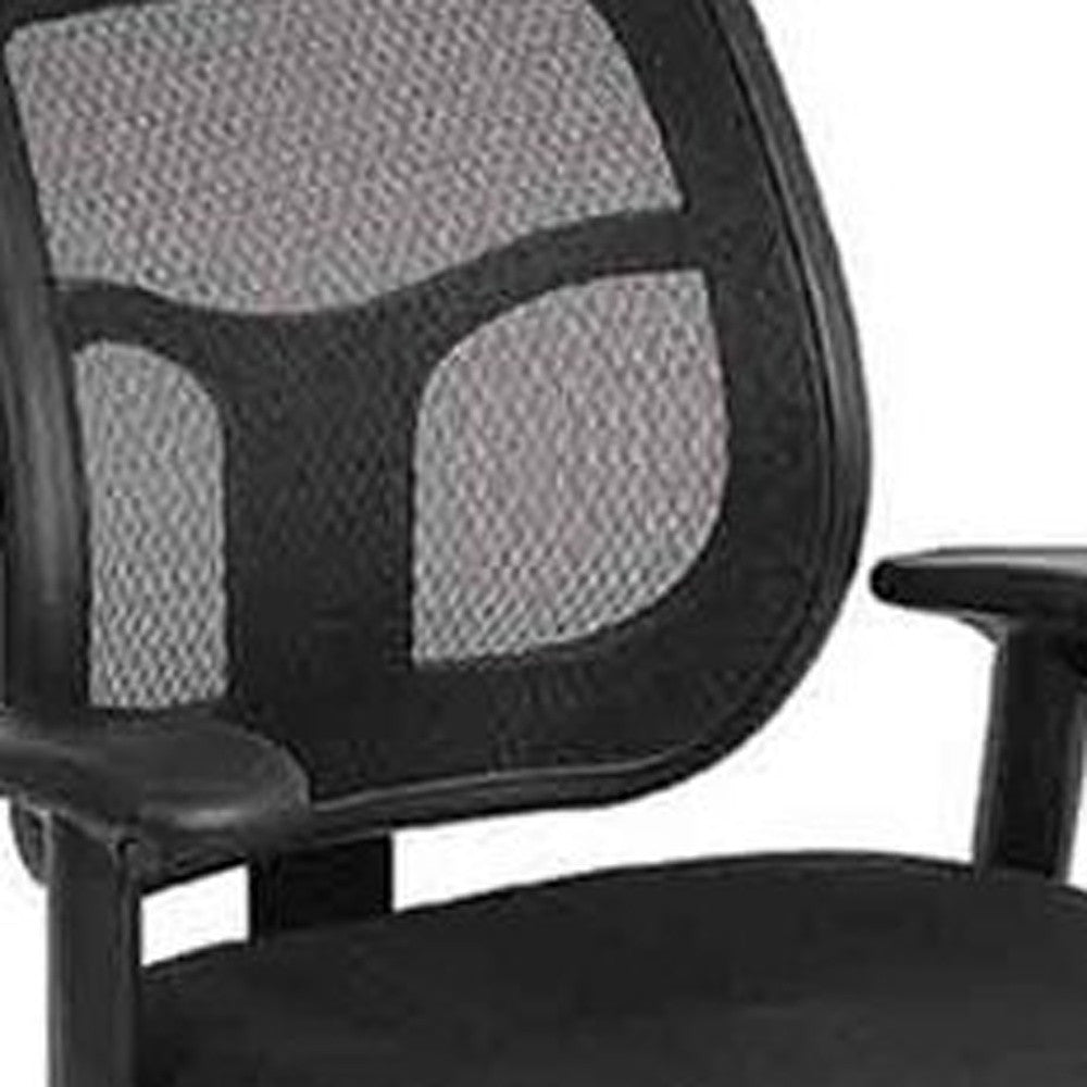 Black Fabric Seat Swivel Adjustable Drafting Chair Mesh Back Plastic Frame - 99fab 