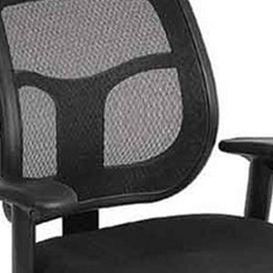 Black Fabric Seat Swivel Adjustable Drafting Chair Mesh Back Plastic Frame