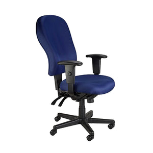 Black Fabric Seat Swivel Adjustable Task Chair Fabric Back Plastic Frame