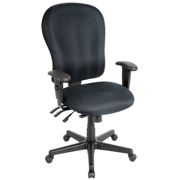 Charcoal Fabric Seat Swivel Adjustable Task Chair Fabric Back Plastic Frame - 99fab 