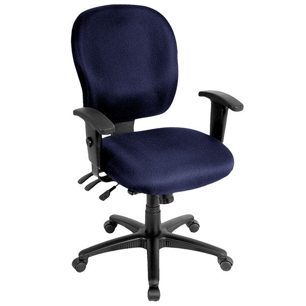 Charcoal Fabric Seat Swivel Adjustable Task Chair Fabric Back Plastic Frame