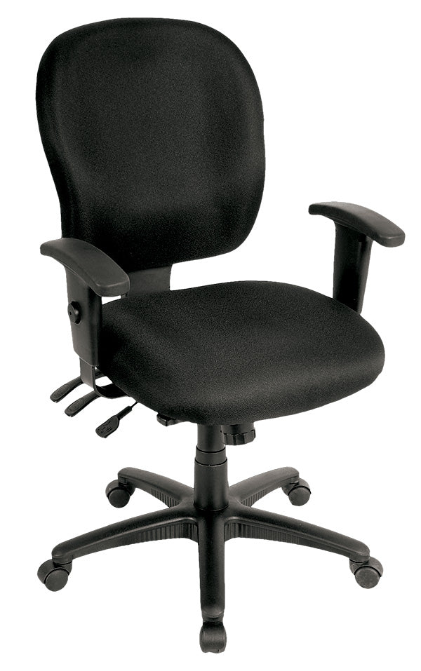 Charcoal Fabric Seat Swivel Adjustable Task Chair Fabric Back Plastic Frame - 99fab 