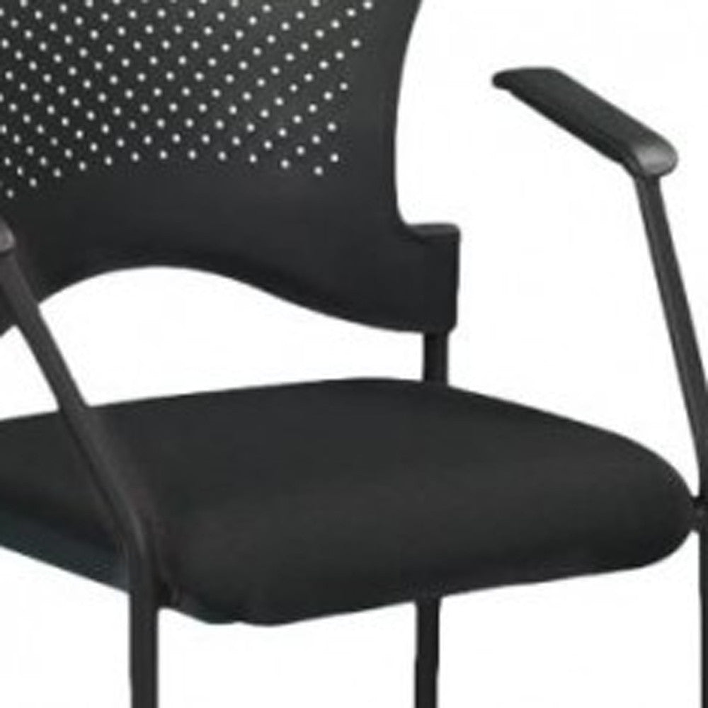 Black Fabric Seat Swivel Adjustable Task Chair Plastic Back Plastic Frame - 99fab 