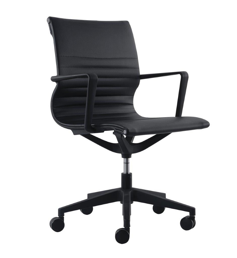 Charcoal Swivel Adjustable Task Chair Mesh Back Plastic Frame